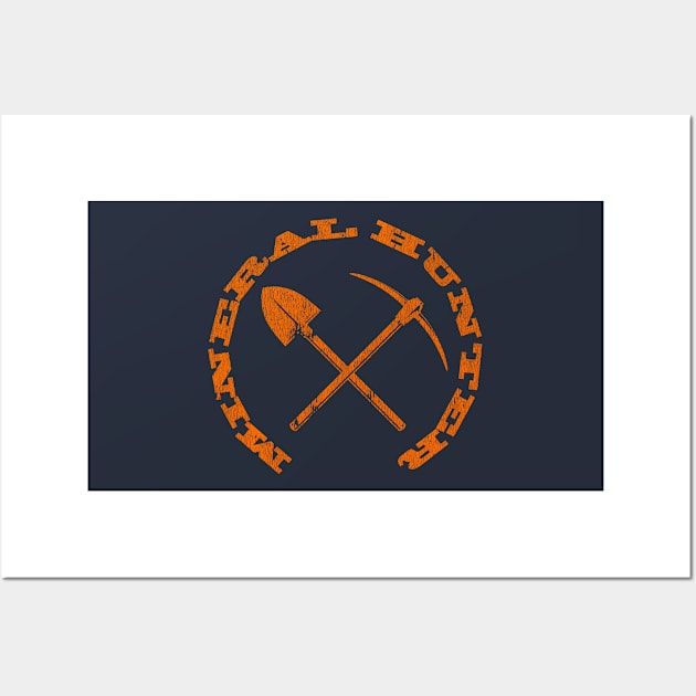 Mineral Hunter - Orange Logo Distressed Wall Art by In-Situ